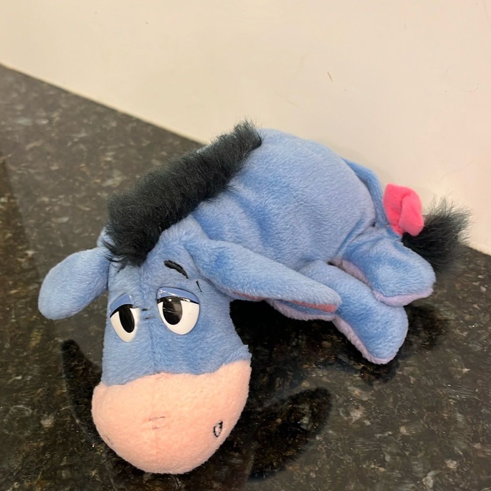 Arcotoys (Mattel) Vintage Disney Eeyore Stuffed Animal Plush 8”